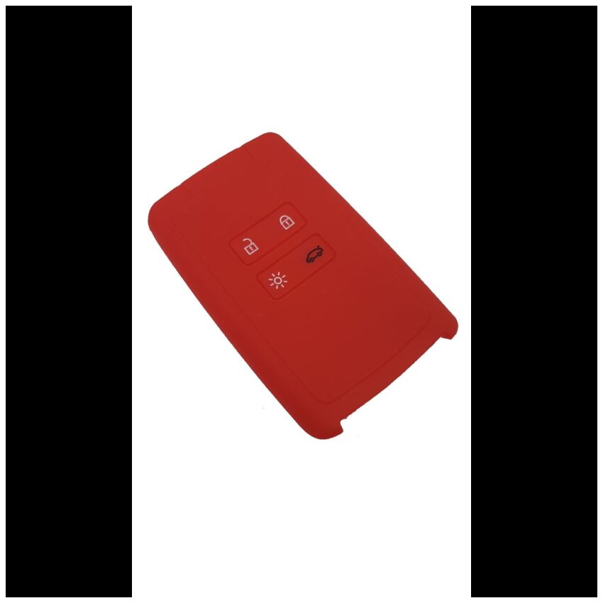 Capa silicone Renault, quatro botões, Smartkey proximidade, vermelho