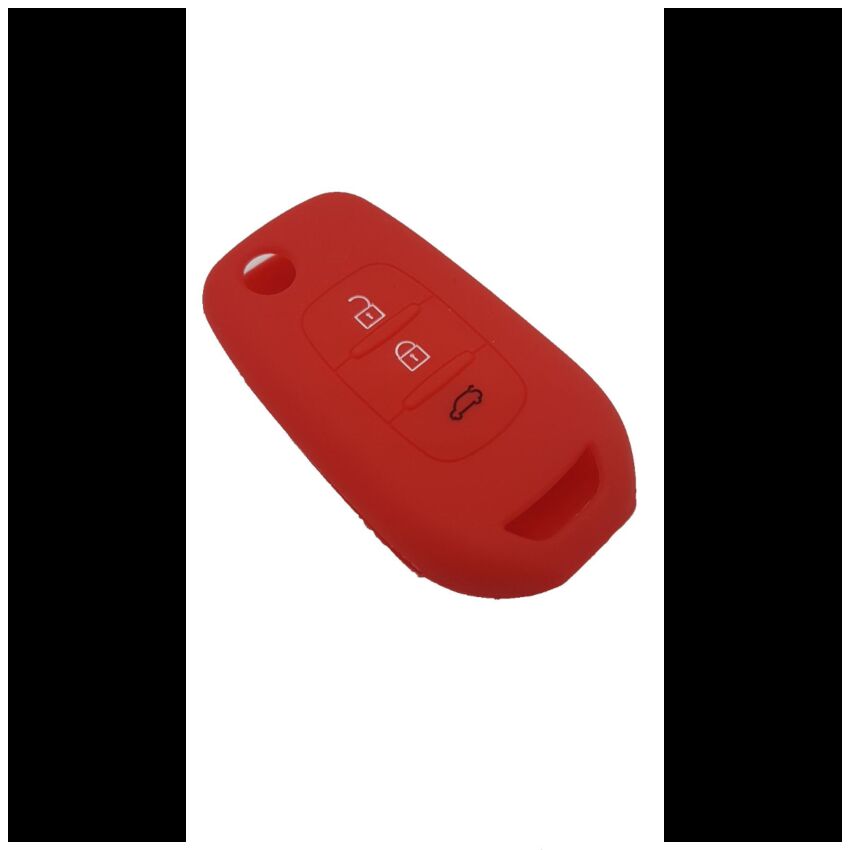 Capa silicone Renault, três botões, vermelho