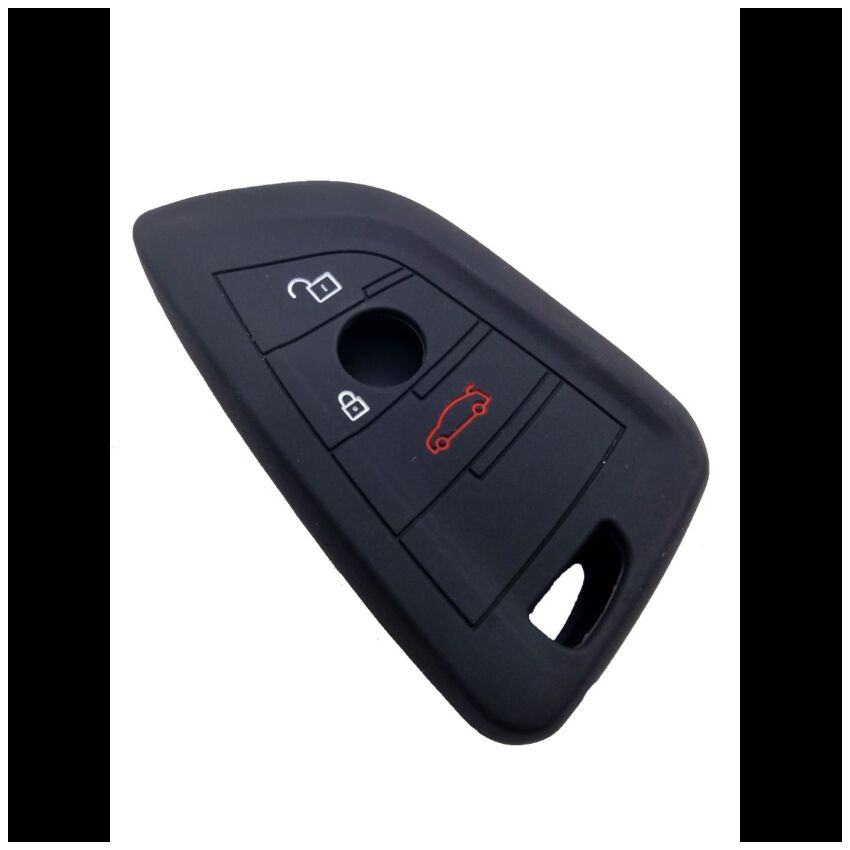 Capa silicone BMW, três botões, negra