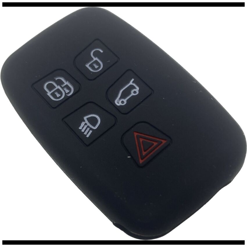 Capa silicone Land Rover, cinco botões, de proximidade, negro