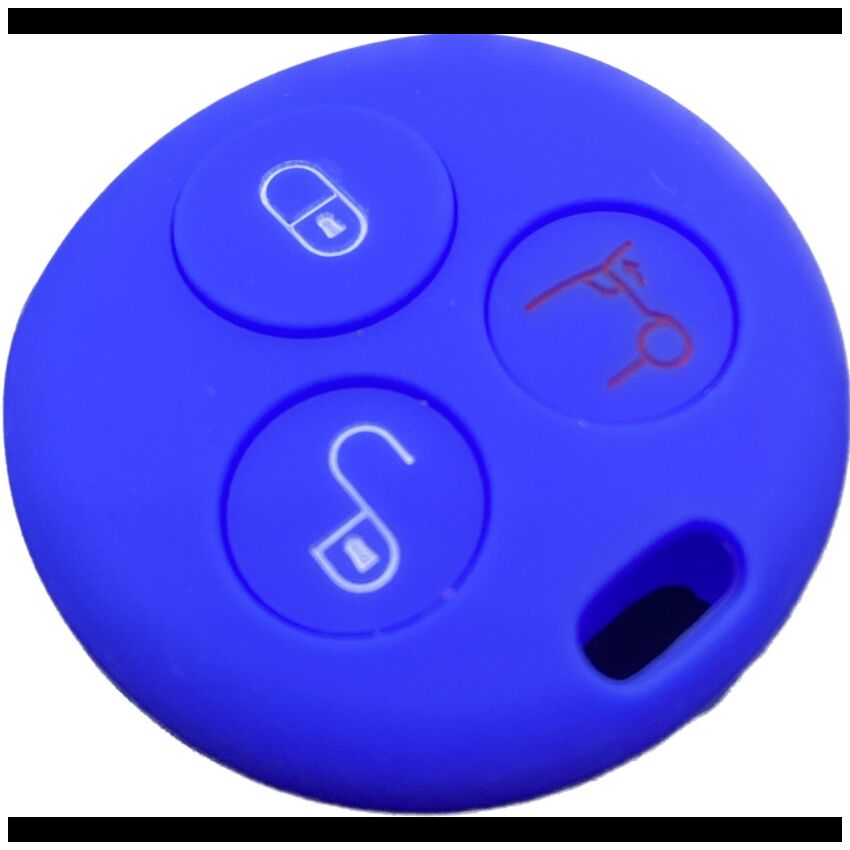 Capa silicone Smart, três botões (antiga), azul