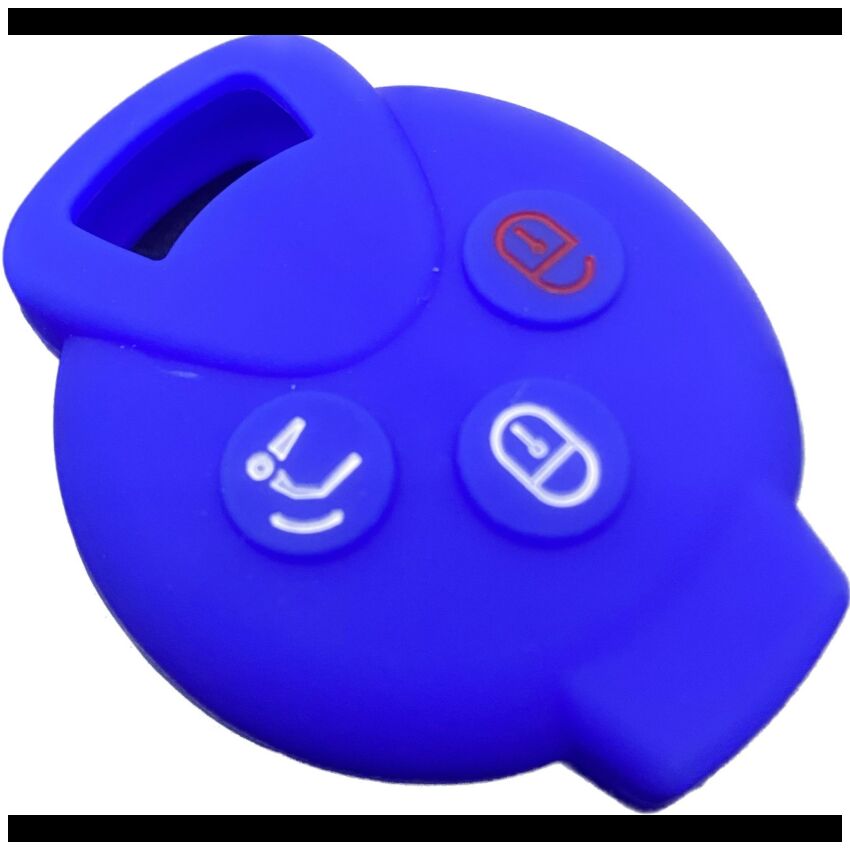 Capa silicone Smart, três botões, azul