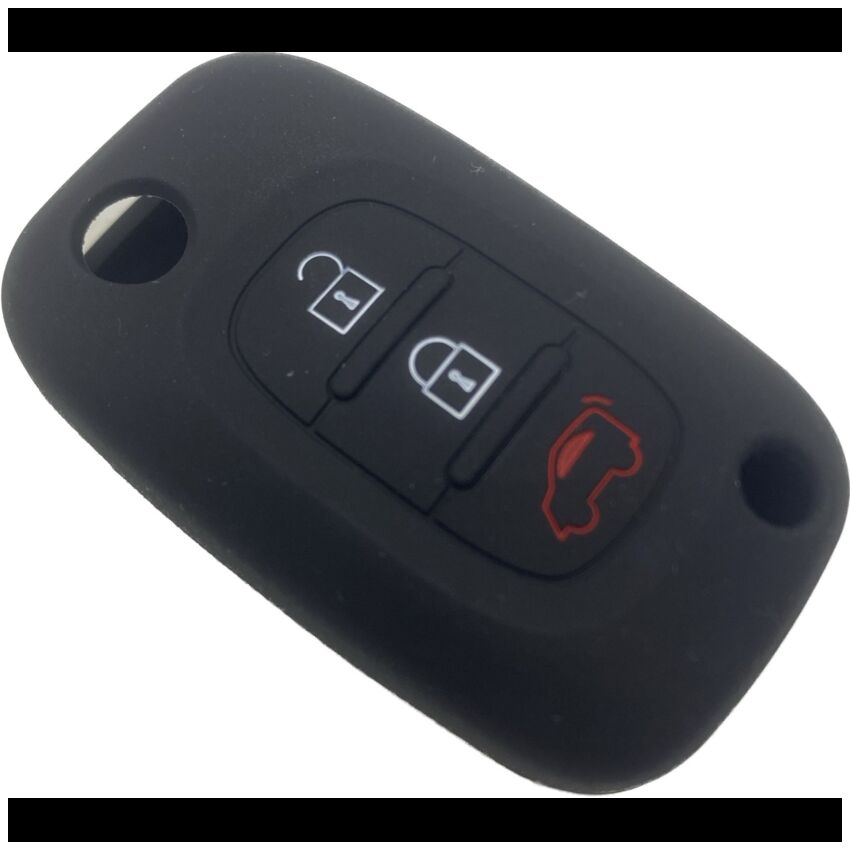 Capar silicone Smart, três botões, negro