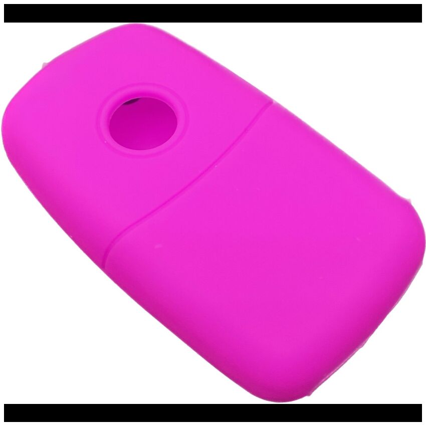 Capa silicone Volkswagen, flip três botões, rosa