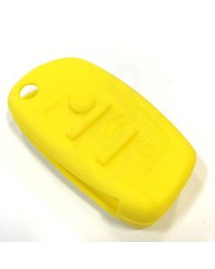 Capa silicone Audi, três botões, amarela
