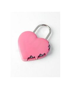 Aloquete Yale Heart Pink de combinação 3 dígitos, 40mm zinco