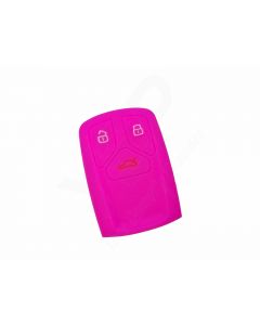 Capa silicone Audi, três botões Smart Key proximidade, rosa
