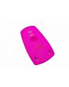 Capa silicone BMW, três botões, rosa