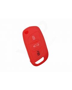 Capa silicone Citröen, nova flip três botões, vermelho