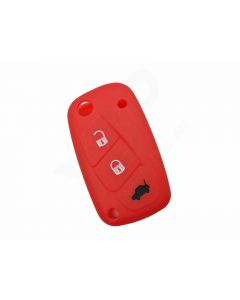 Capa silicone Fiat, flip três botões, vermelho