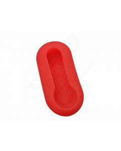 Capa silicone Fiat, flip três botões, vermelho
