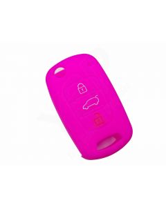 Capa silicone Kia, três botões, rosa