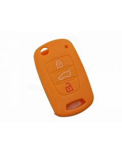 Capa silicone Kia, três botões, laranja