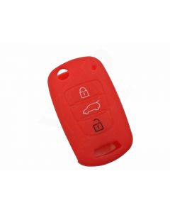 Capa silicone Kia, três botões, vermelho