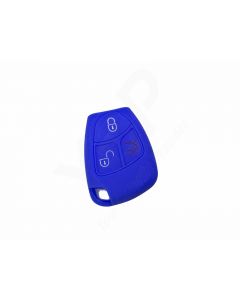 Capa silicone Mercedes, três botões Smartkey (antiga), azul