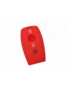 Capa silicone Mercedes, três botões, Smartkey proximidade, vermelho