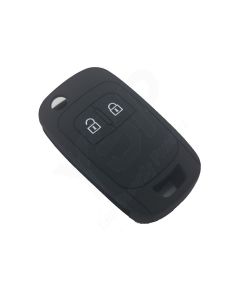 Capa silicone Opel, flip dois botões, negra