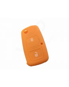 Capa silicone Volkswagen, dois botões, laranja