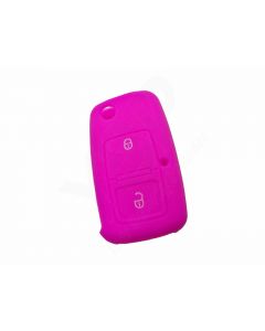 Capa silicone Volkswagen, dois botões, rosa