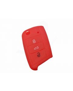 Capa silicone Volkswagen, três botões, vermelho