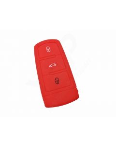 Capa silicone Volkswagen, três botões, Smartkey proximidade, vermelho