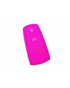 Capa silicone Volkswagen, três botões, Smartkey proximidade, rosa