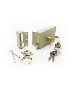 Fechadura Yale de sobrepor tipo 720 E60, esquerda, com cilindro de pontos Y61023602