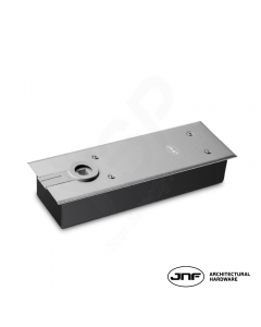 Mola de pavimento JNF IN.21.2205, p/portas batente, c/paragem 90º, inox satinado