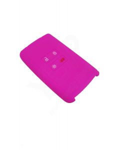 Capa silicone Renault, quatro botões, Smartkey proximidade, rosa