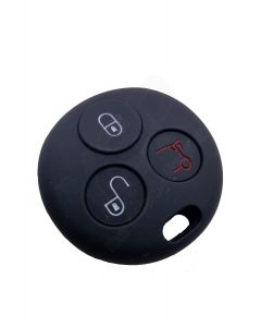 Capa silicone Smart, três botões (antiga), negra