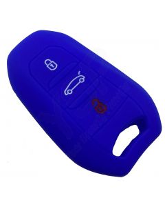 Capa Silicone Peug Três Botões Smartkey Azul