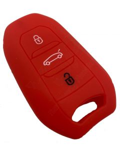 Capa Silicone Peug Três Botões Smartkey Vermelha