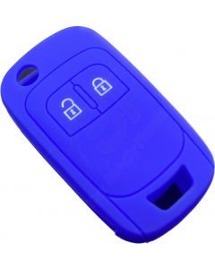 Capa silicone Opel, flip dois botões, azul