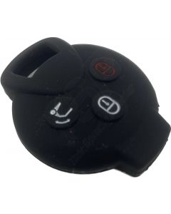 Capa silicone Smart, três botões, negra
