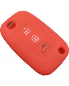 Capa silicone Smart, três botões, vermelha