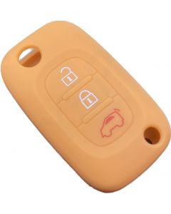 Capa silicone Smart, três botões, laranja